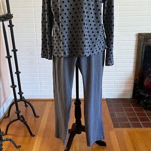 Lands' End Charcoal Gray Knit Lounge Sweatpants